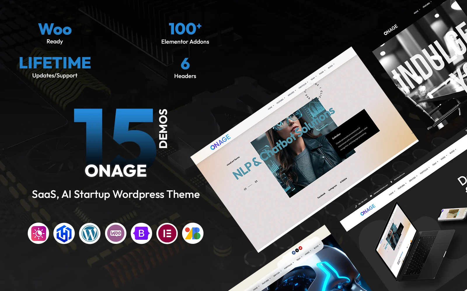 Onage - SaaS, AI Agency, Tech WordPress Theme