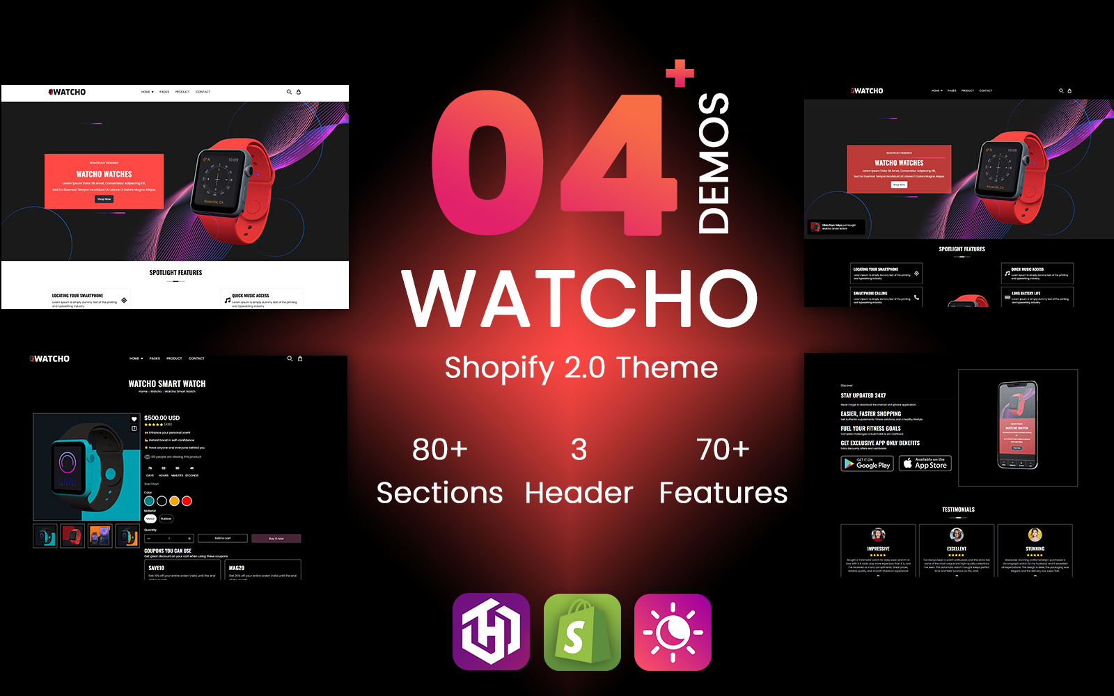 Watcho 2.0 - One product shopify theme