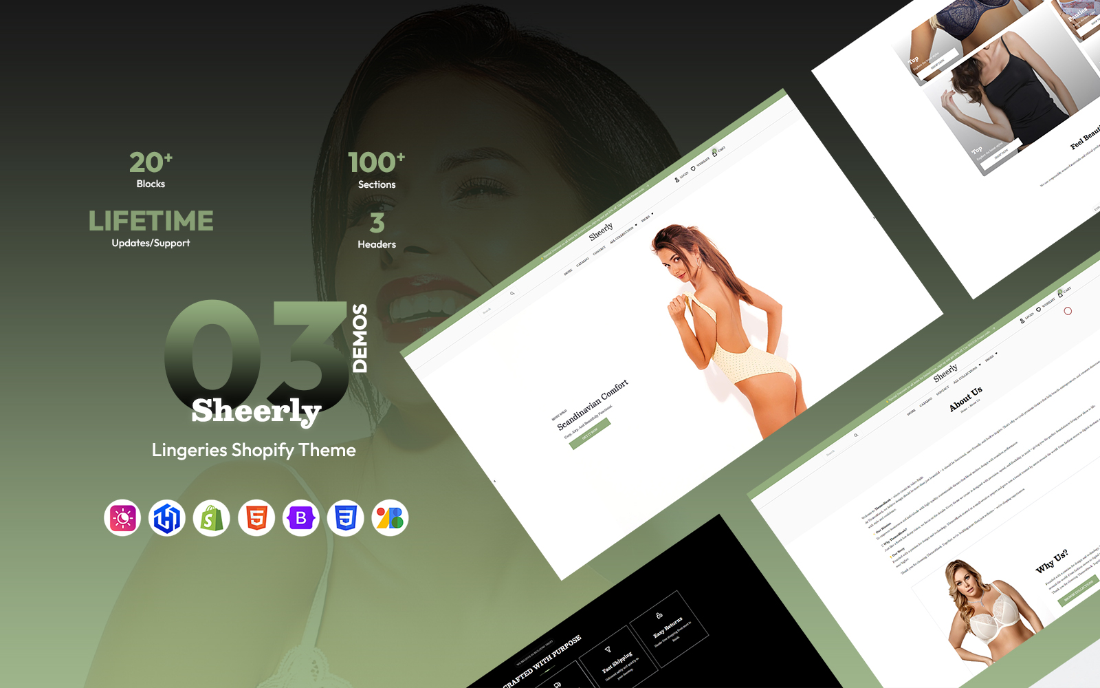 Sheerly Lingerie Shopify Theme – Modern Fashion & Nightwear eCommerce Solution