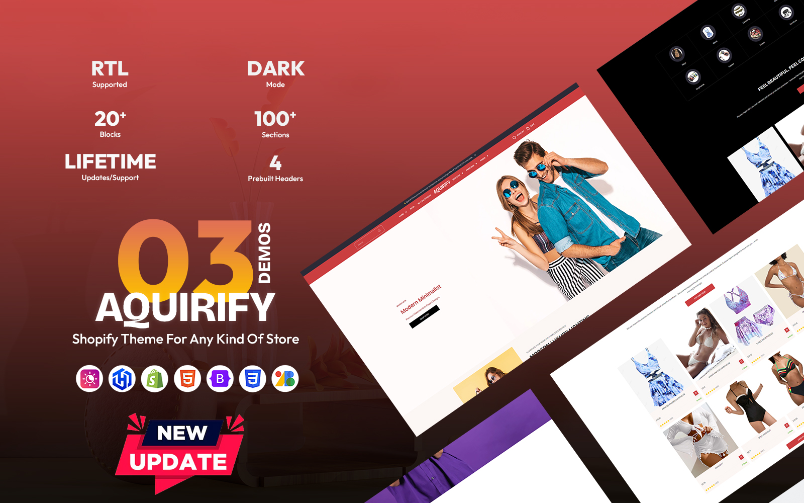 Aquirify Fashion Shopify Theme for Any Kind of Store