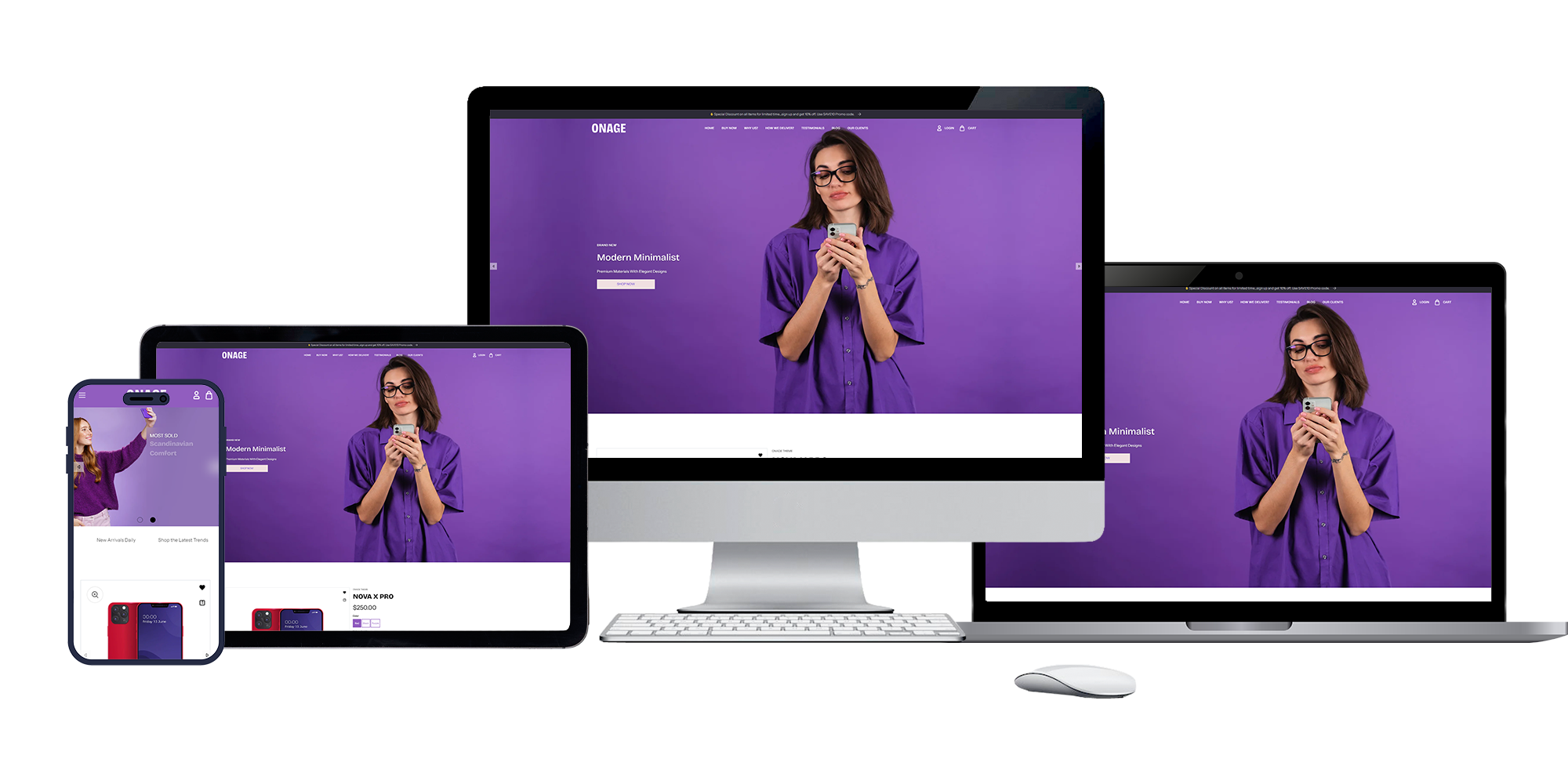 Onage One Page Shopify Theme Responsive