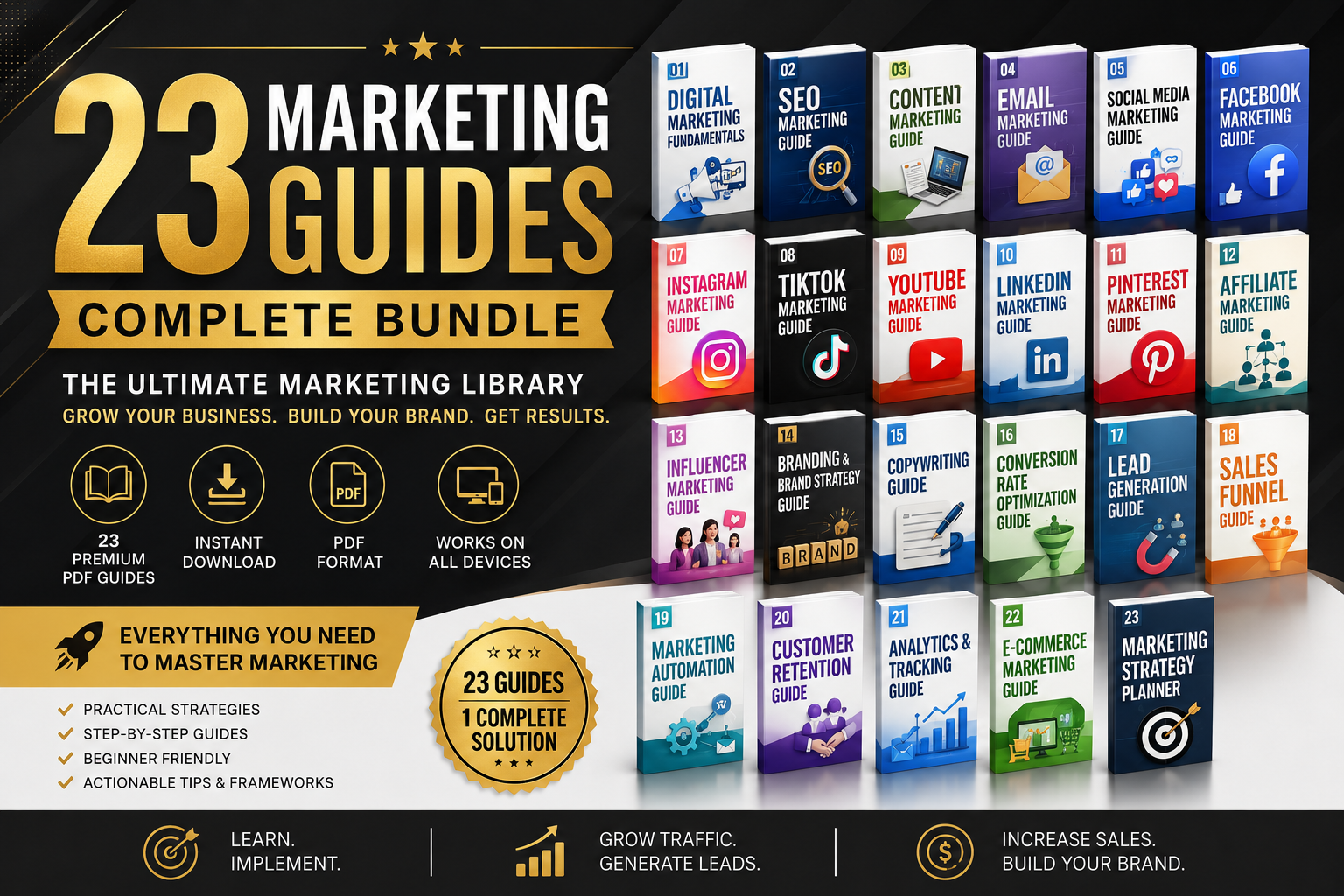 23 Marketing Guides Bundle – Complete Digital Marketing Library